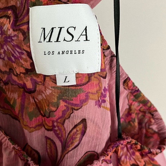 Misa Los Angeles Shadi Mini Dress Amaranth Flora - Picture 4 of 5